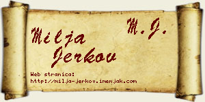 Milja Jerkov vizit kartica